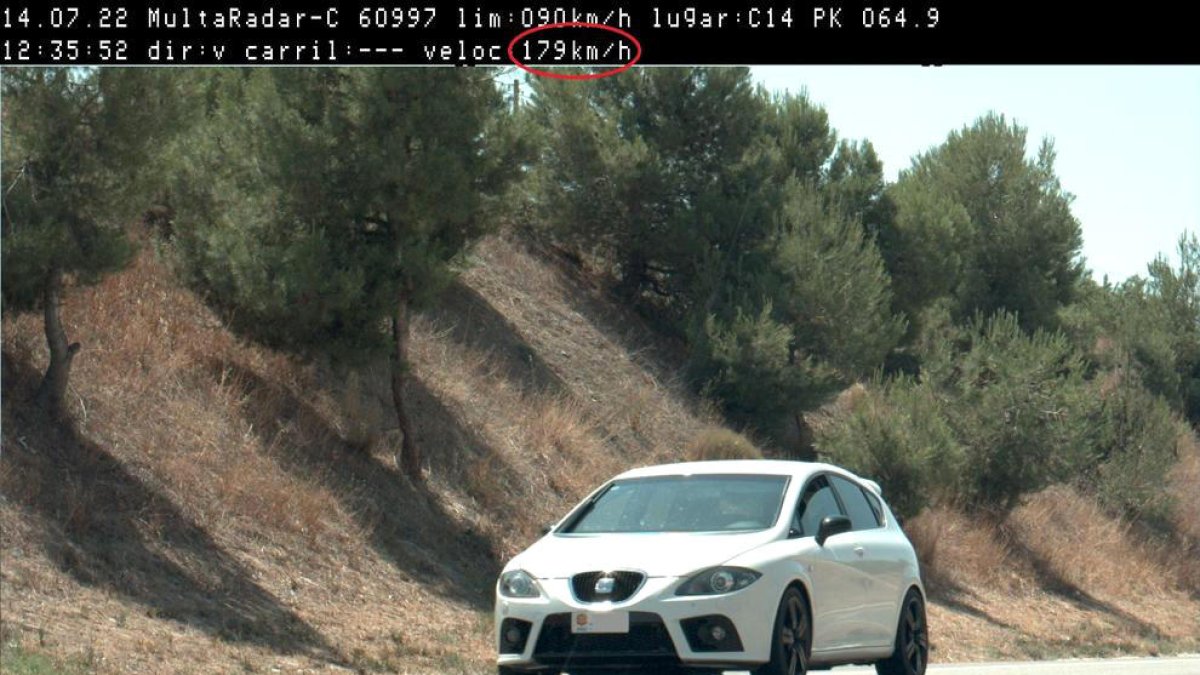 Un cotxe andorrà caçat amb excés de velocitat.
