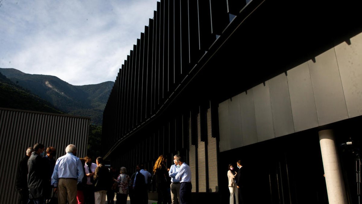La sala magna de la seu de la Justícia on se celebra el judici pel 'cas BPA'.