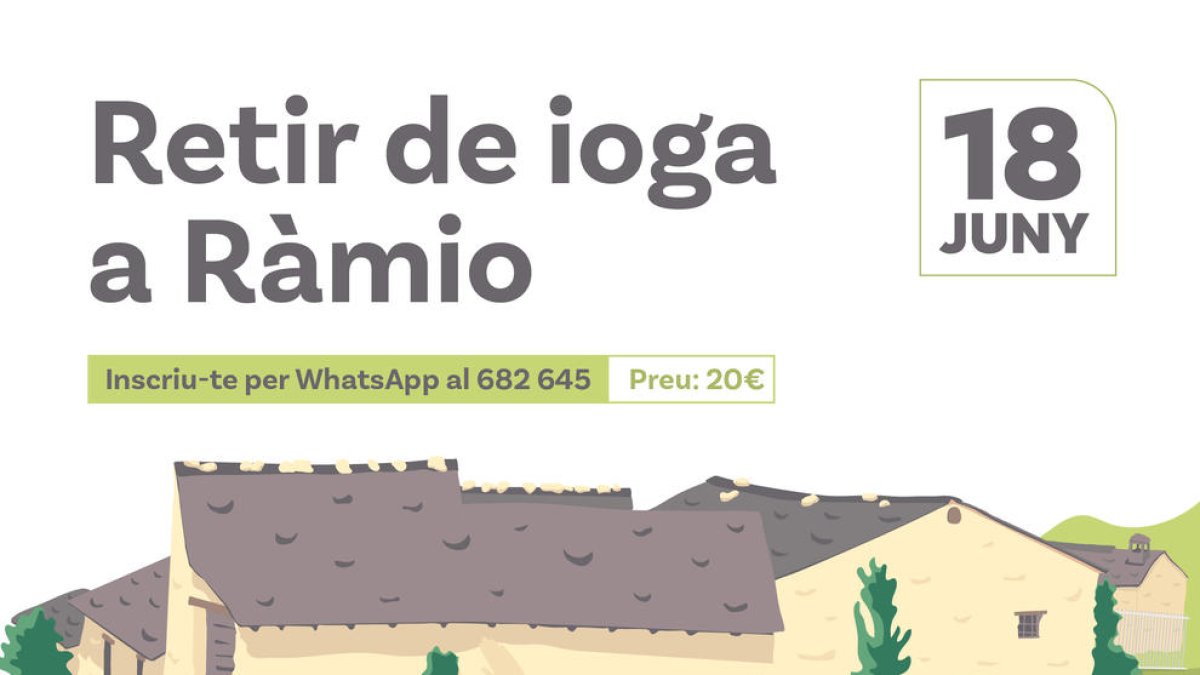 Cartell retir ioga a Ràmio