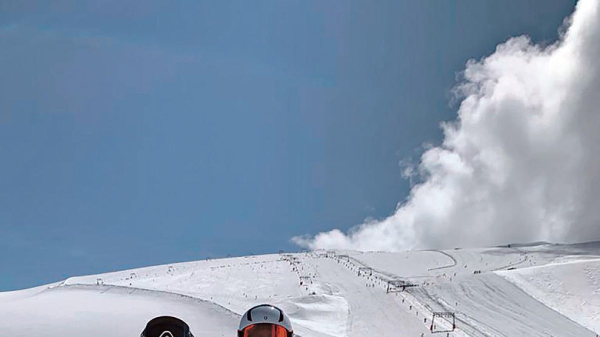 Xavi Cornella, Àlex Rius i Bartu Gabriel, a Les Deux Alpes.