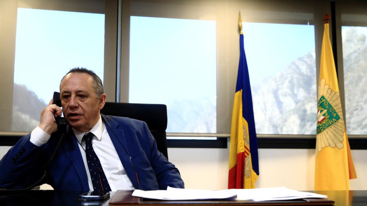 El director de la policia al seu despatx, Jordi Moreno.