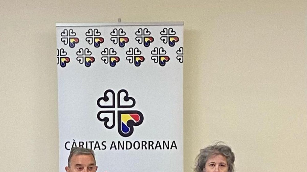 El president de Càrtias, Amadeu Rocamora, i la coordinadora Txiqui Bruna.