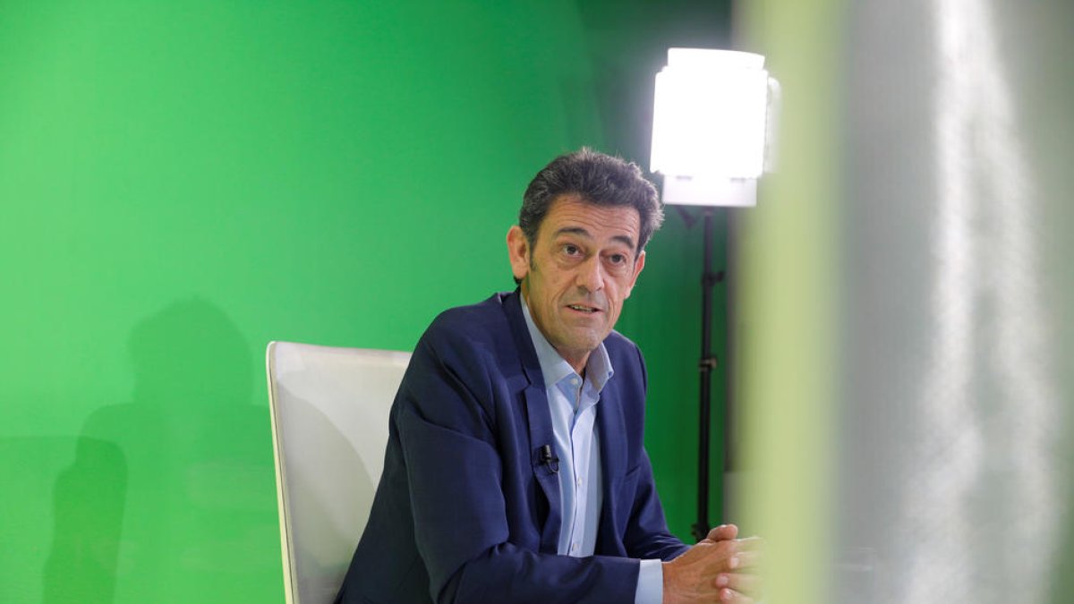 El cònsol major d'Ordino, Josep Àngel Mortés, ahir a l'estudi de Diari TV.