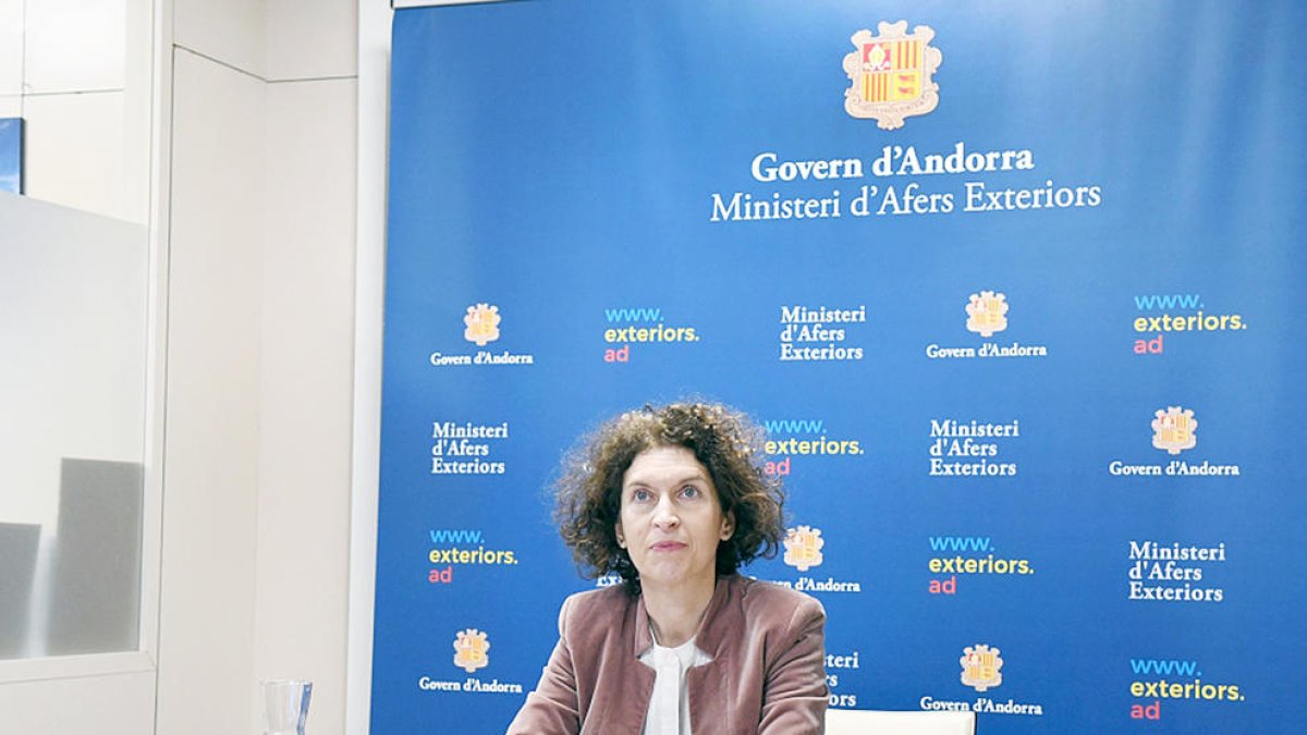 La ministra Ubach durant la reunió de l'OSCE.