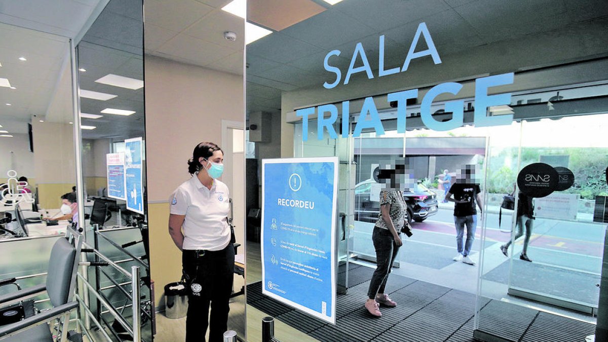 La sala d'espera de l'hospital Nostra Senyora de Meritxell.