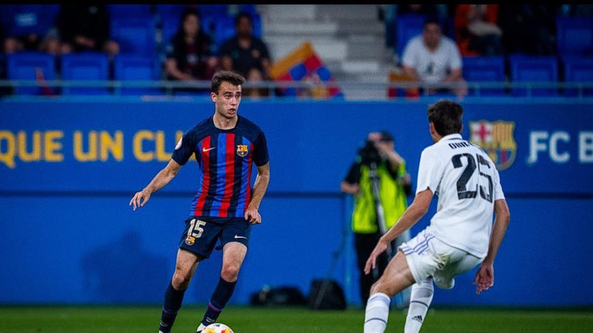 Álvaro Núñez, en un partit d'aquesta temporada amb el Barça B.