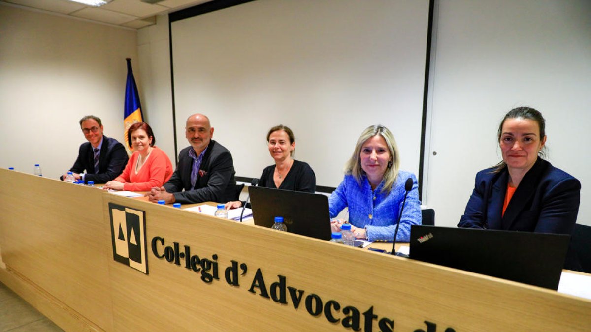 La junta del Col·legi d'Advocats.