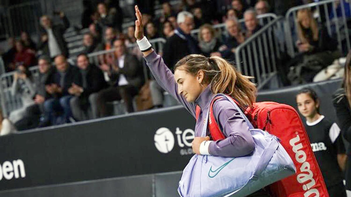 Vicky Jiménez, abans de jugar l'Open d'Andorra.