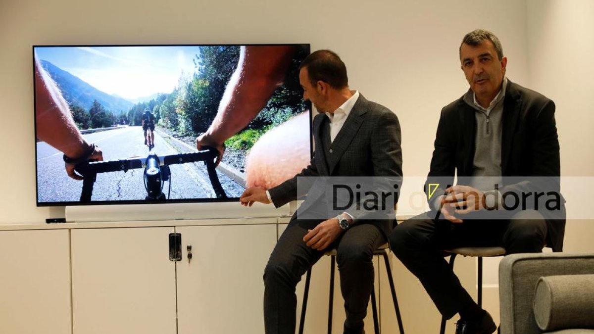 Jordi Torres i Javier Guillén en la presentació d'aquest matí