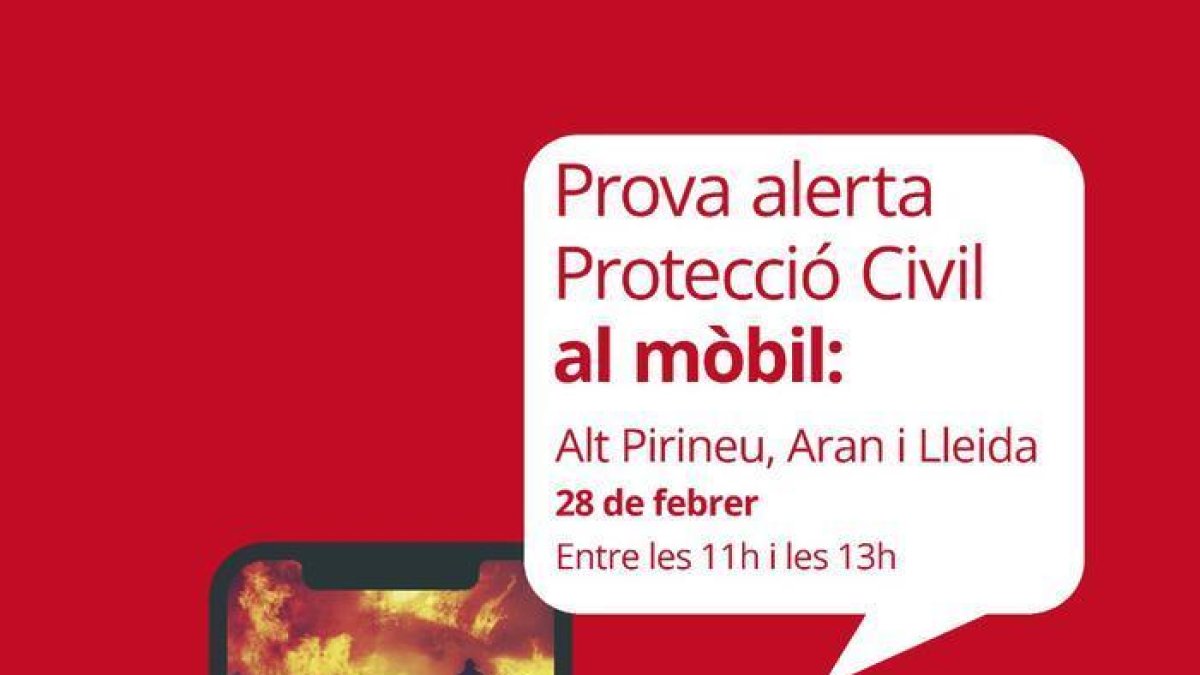 Cartell alerta protecció civil