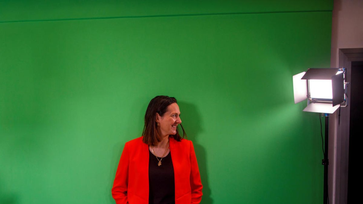 La cònsol major de la Massana, Olga Molné, ahir als estudis de Diari TV.