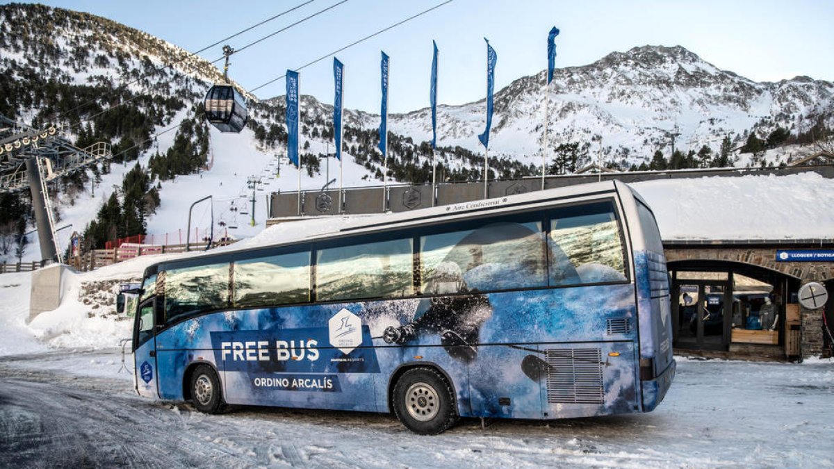 El bus gratuït d'Ordino a Arcalís.