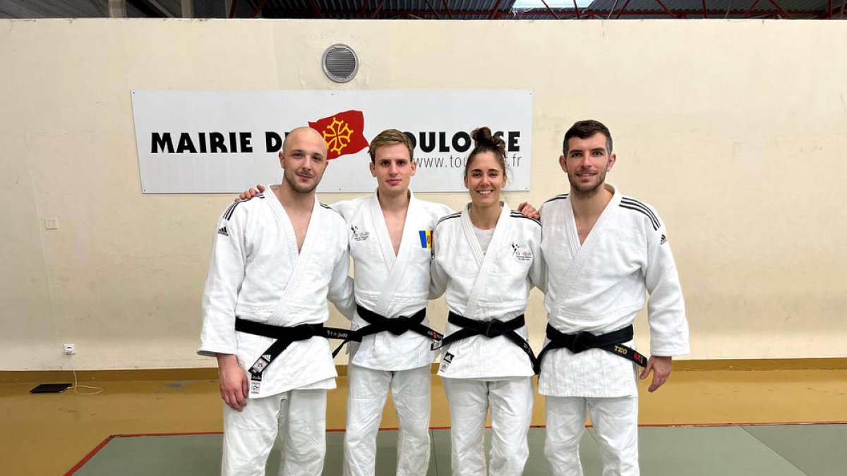 Els judokes de la federació.