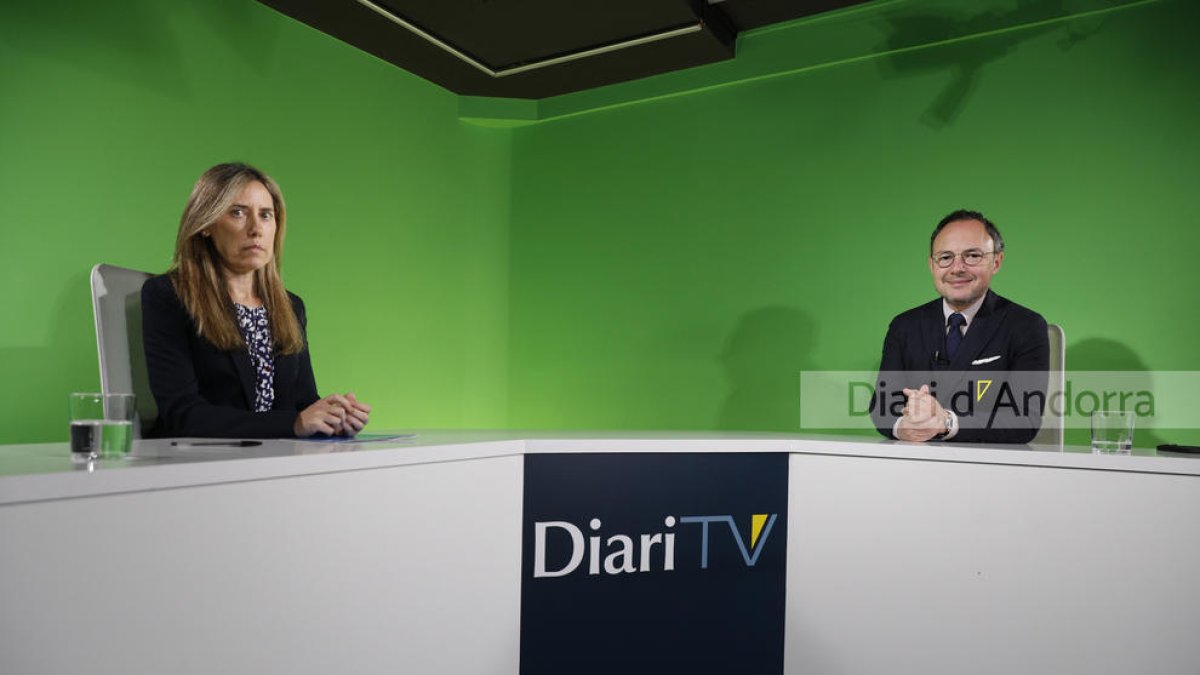 El cap de Govern en funcions, Xavier Espot, al plató de Diari TV