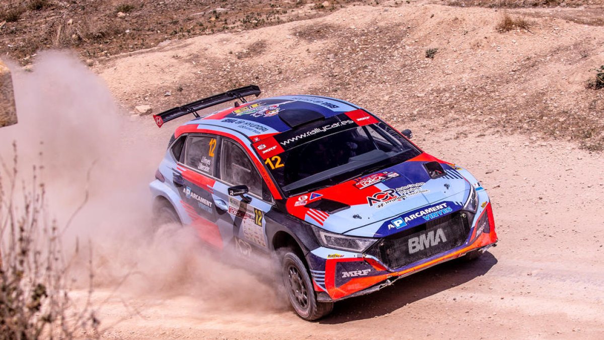 Vinyes i Mercader, durant el ral·li a Lorca.