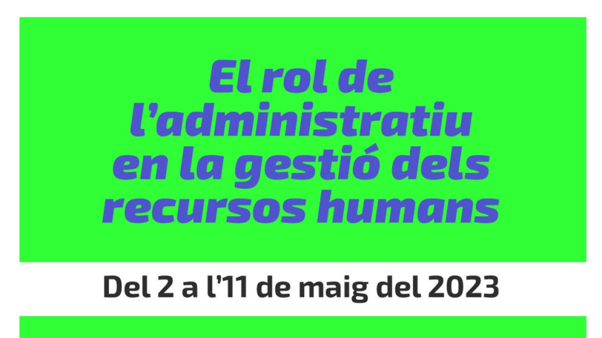 Educació organitza un curs de gestió de recursos humans