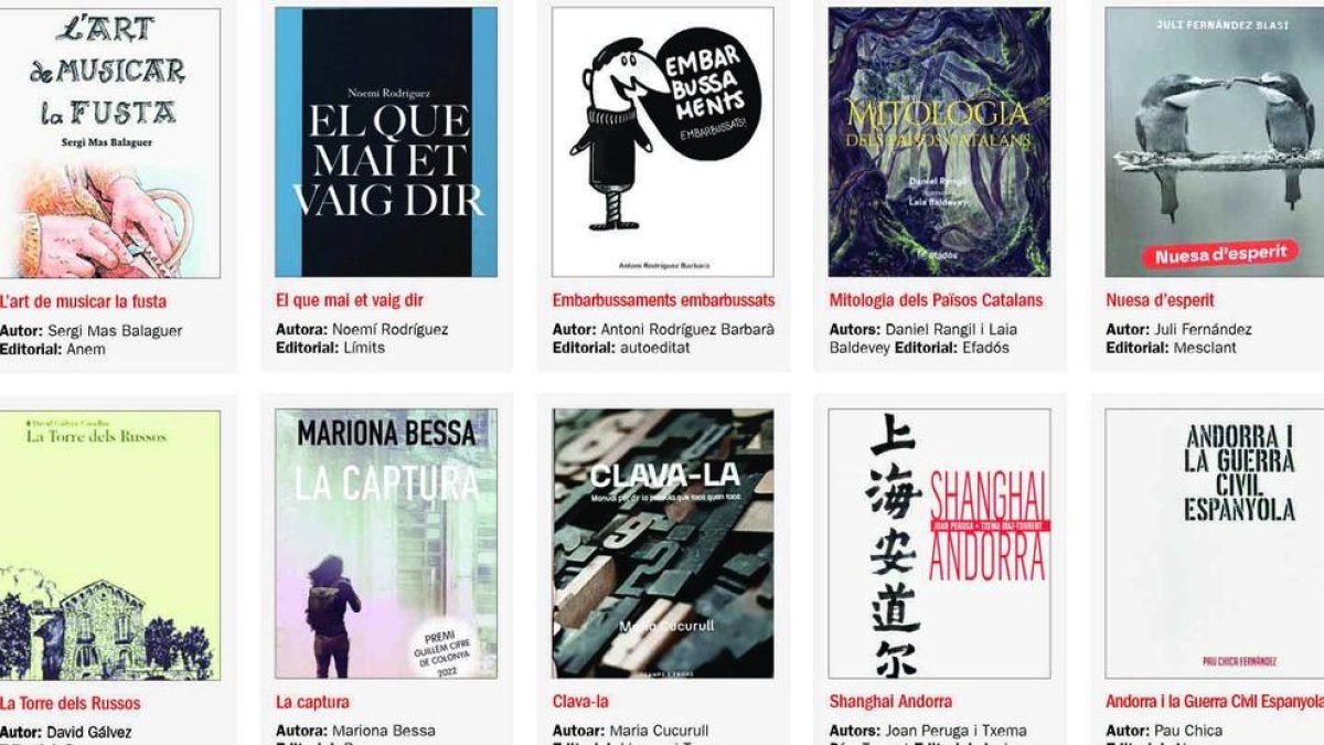 Una vintena de llibres d'autors andorrans aquest Sant Jordi