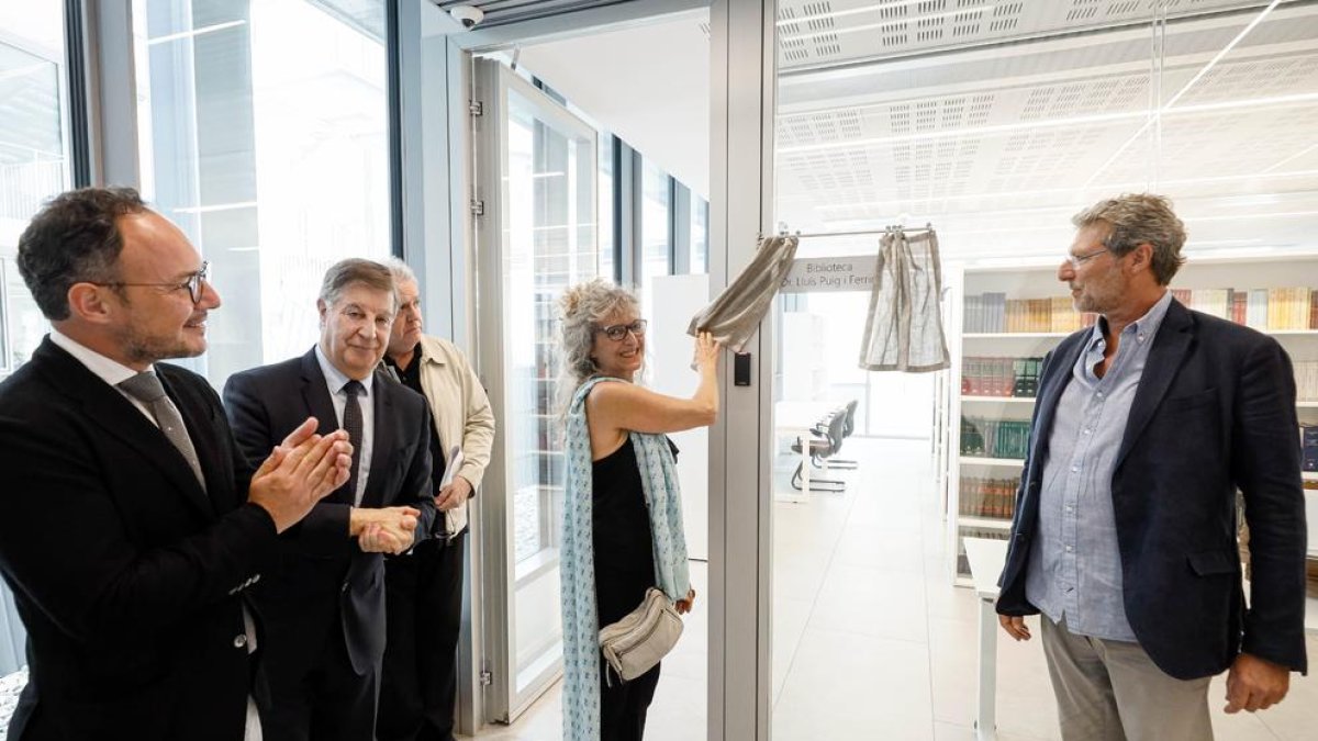 Inauguració de la biblioteca Puig i Ferriol a la Seu de la Justícia on queda dipositat el fons del jurista català
