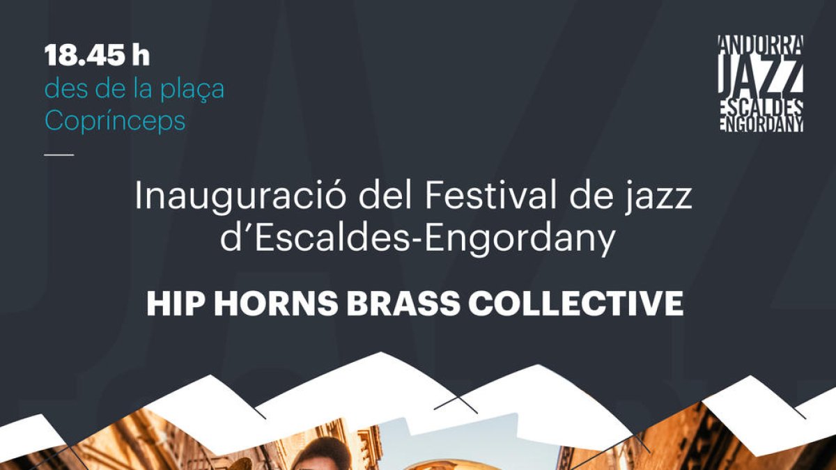 Inauguració del Festival de Jazz amb el concert itinerant de Hip Horns Brass Collective