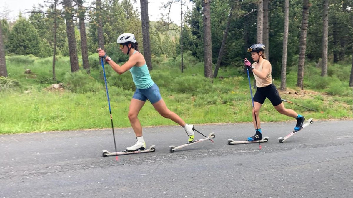 Carola Vila i Gina del Rio, a Font Romeu.