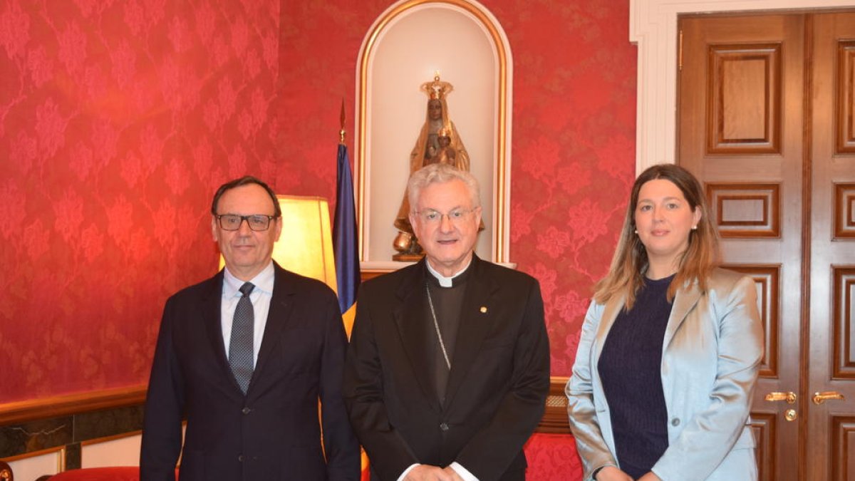 Jordana i Martisella durant la visita al Copríncep VIves