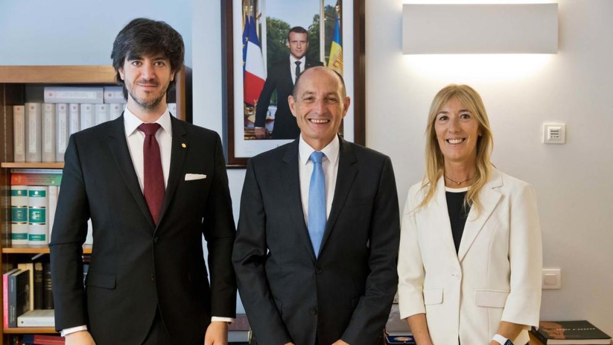 Carles Enseñat, Pascal Escande i Sandra Codina en la trobada d'avui