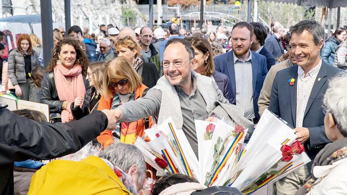 Xavier Espot a la diada de Sant Jordi