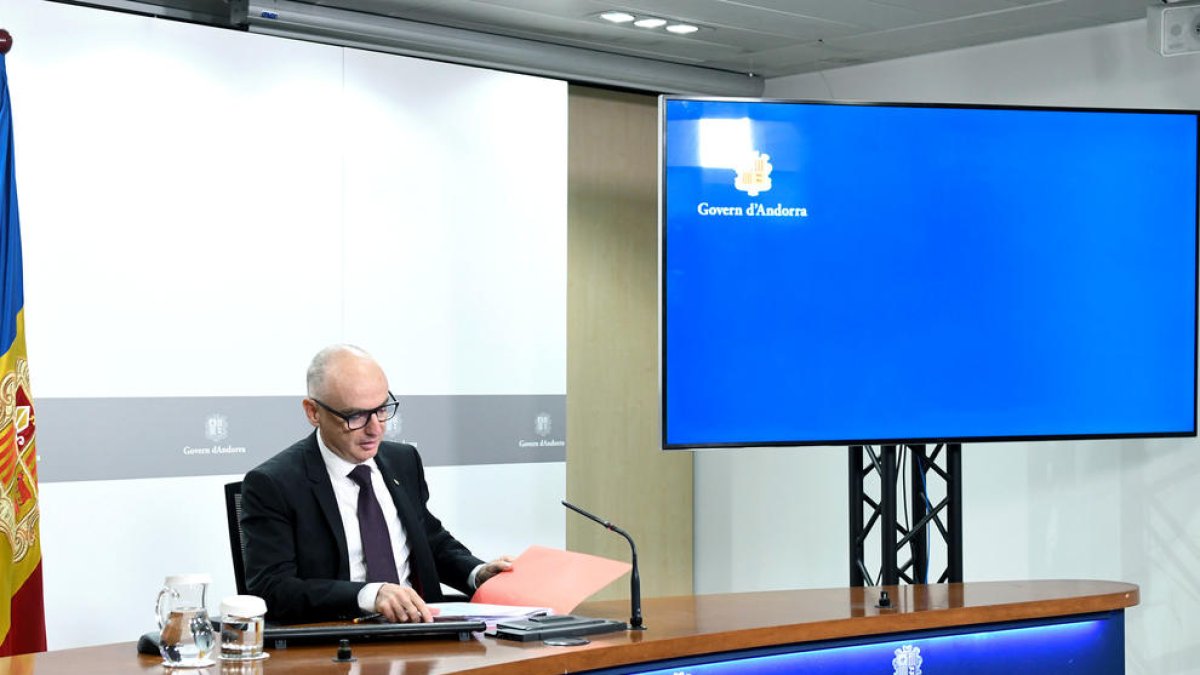 El ministre, ahir, durant la presentació del projecte de llei.