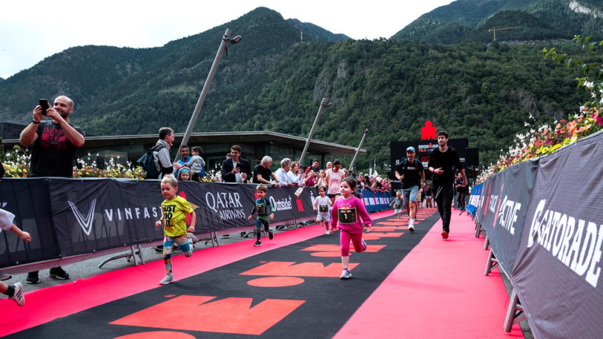 Un instant de l'Ironkids celebrada ahir.