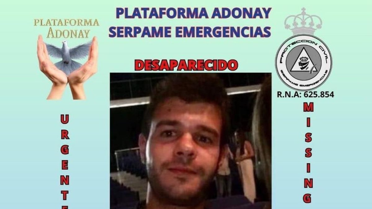 El cartell de la batuda per localitzar l'andorrà desaparegut a Blanes