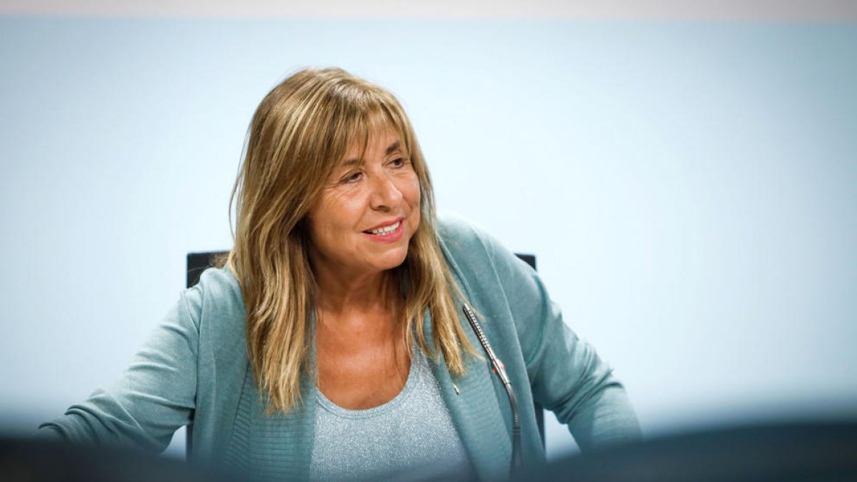 La ministra Conxita Marsol va comparèixer ahir com a portaveu del Govern.