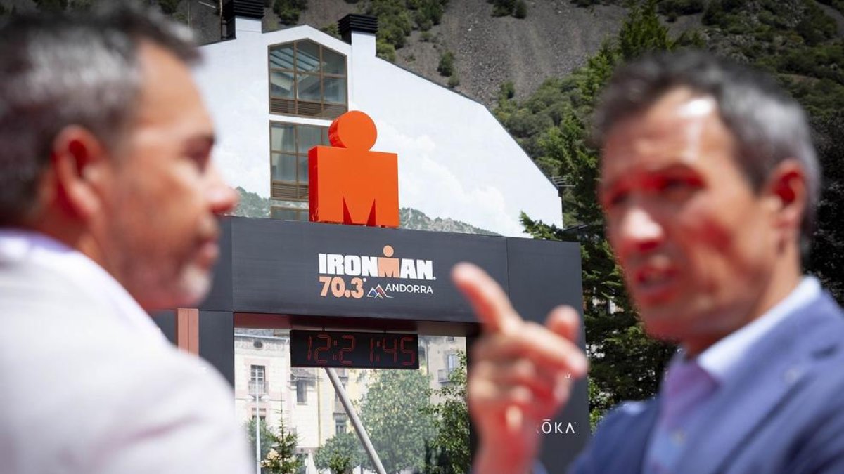 David Astrié en la presentació del Multisport Festival que inclou la prova Ironman