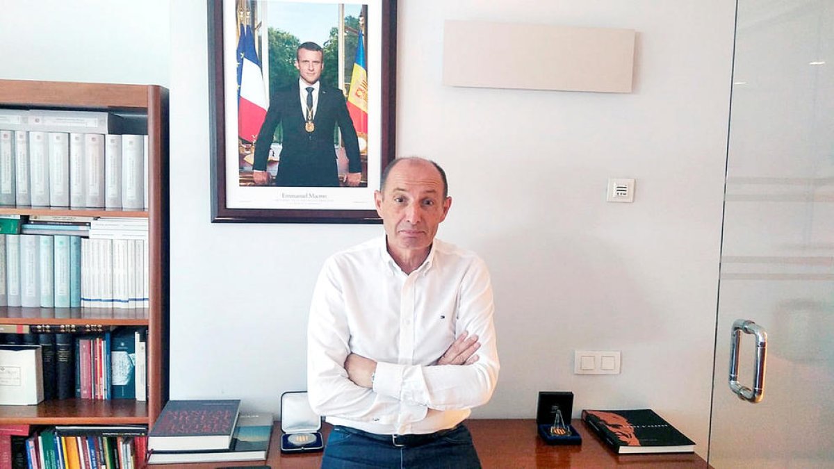 Escande a les dependències del gabinet del Copríncep a Andorra, dimecres.