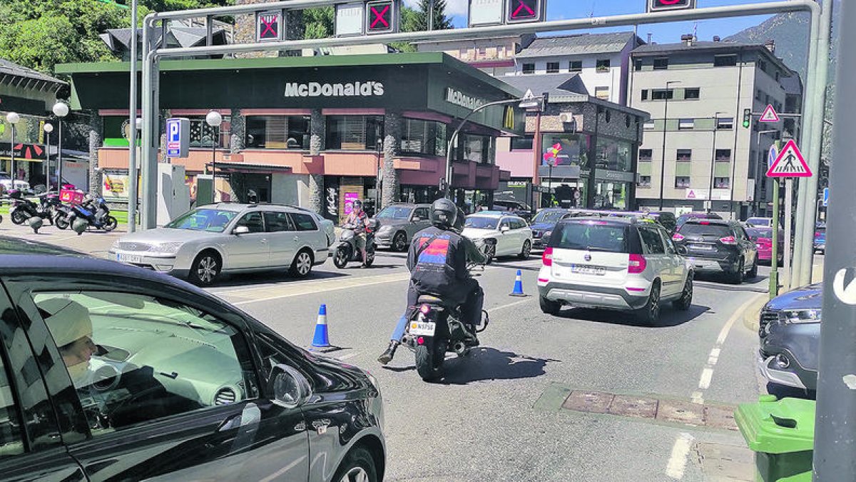 Retencions a la CG-1 a Andorra la Vella.