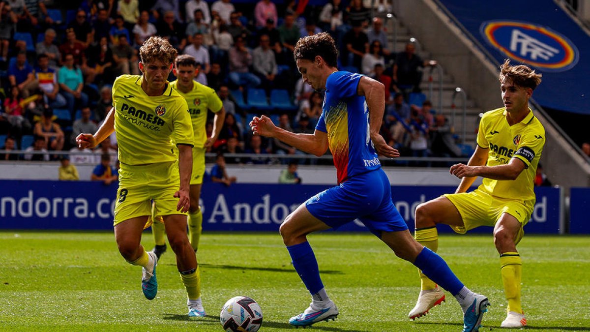 L'Andorra i el Vila-real B, a la darrera jornada de lliga.