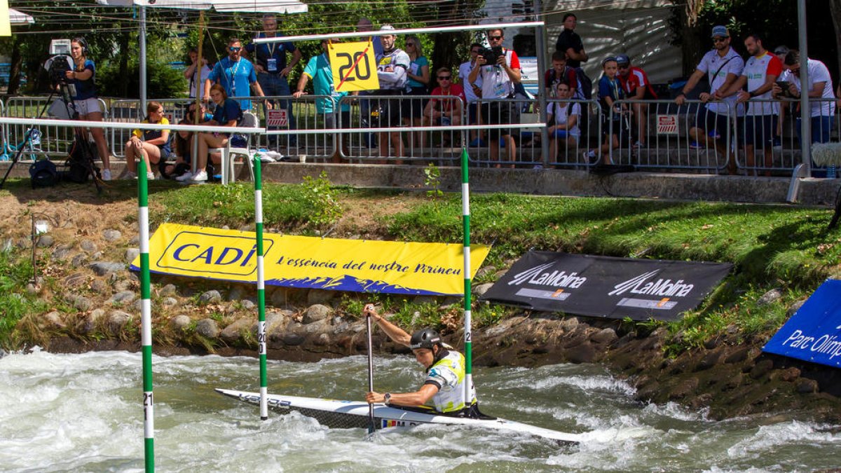 Mònica Doria, a la competició de caiac de divendres.