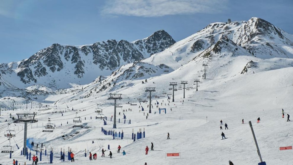 Esquiadors a Grandvalira al sector del Pas de la Casa