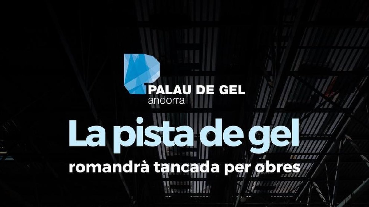 Tancament de la pista del Palau de Gel per obres