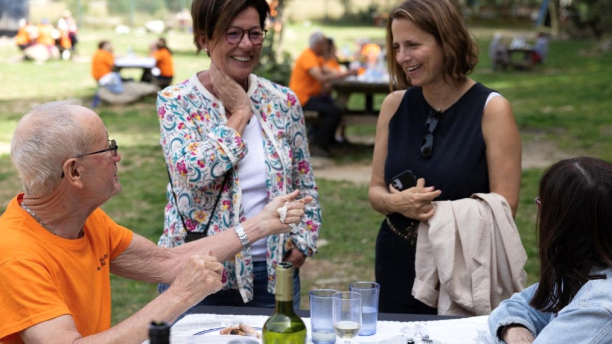 Cloenda de la jornada, ahir.