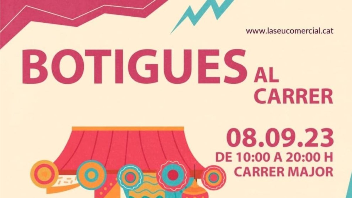 Botigues al carrer a la Seu d'Urgell el dia de Meritxell