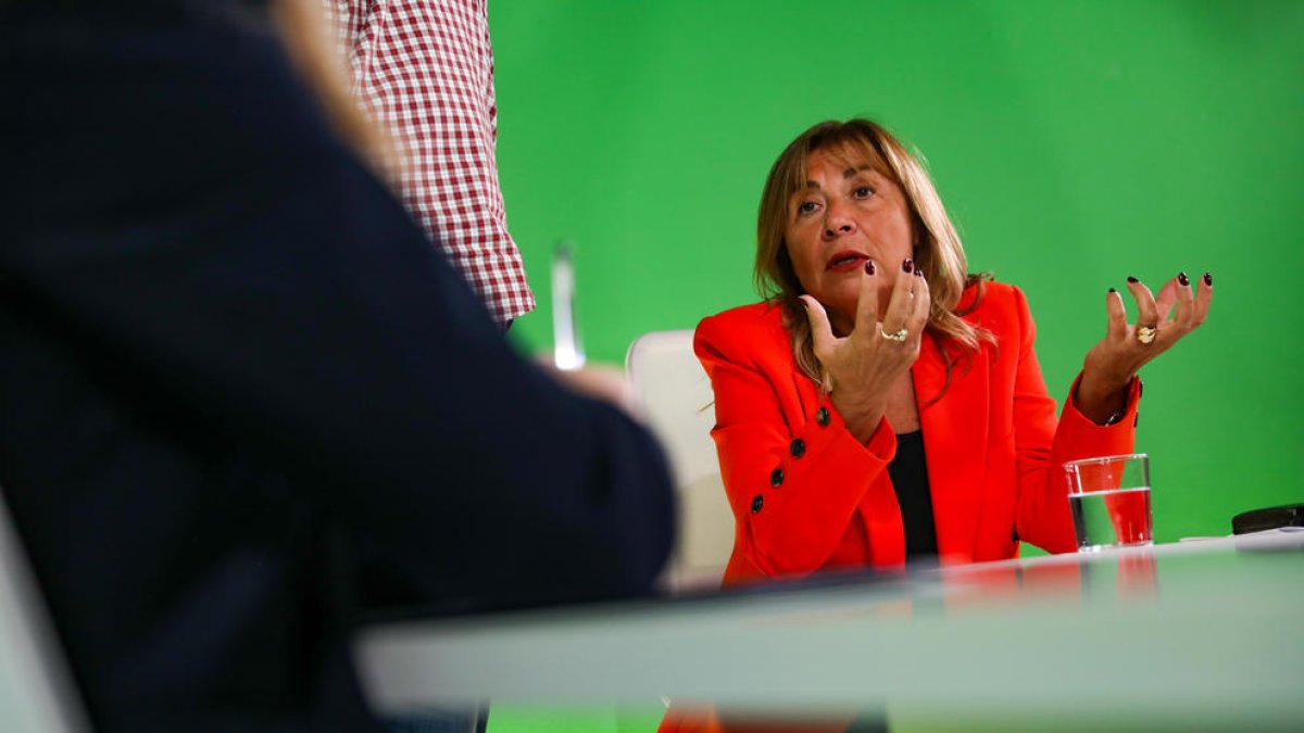 Conxita Marsol a l'entrevista televisiva.