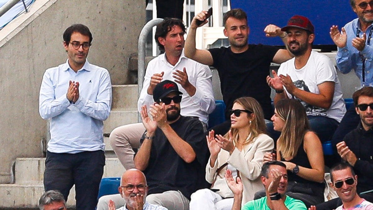 Gerard Piqué en la darrera visita a l'Estadi Nacional en un partit de l'FC Andorra.