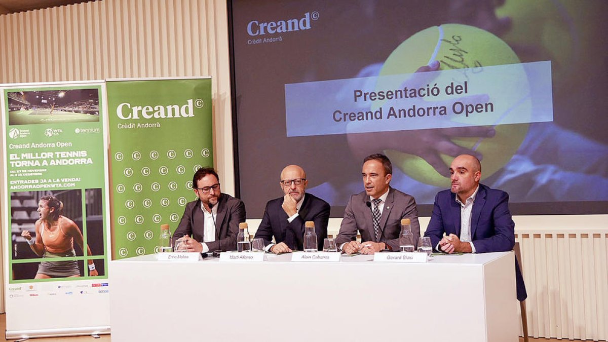 Un moment de la presentació del Creand Andorra Open, ahir.