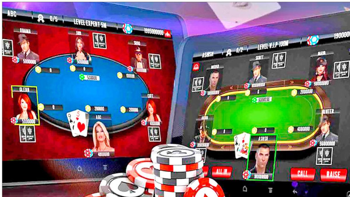 Recreació d'un casino en línia.