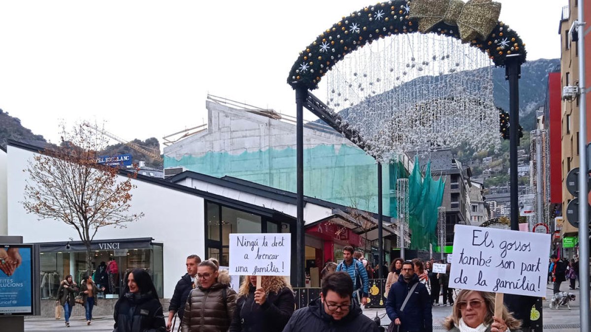 Participants en la CANinada, ahir a l'avinguda Carlemany.