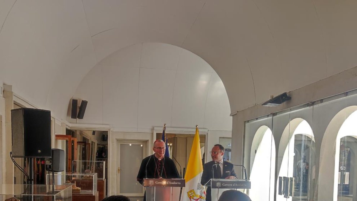 Pietro Parolin durant la diada de Meritxell