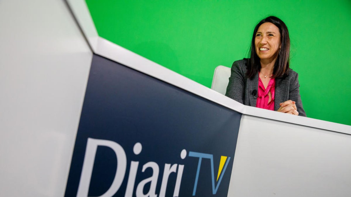 La cònsol menor d'Ordino, Eva Choy, ahir als estudis de Diari TV.