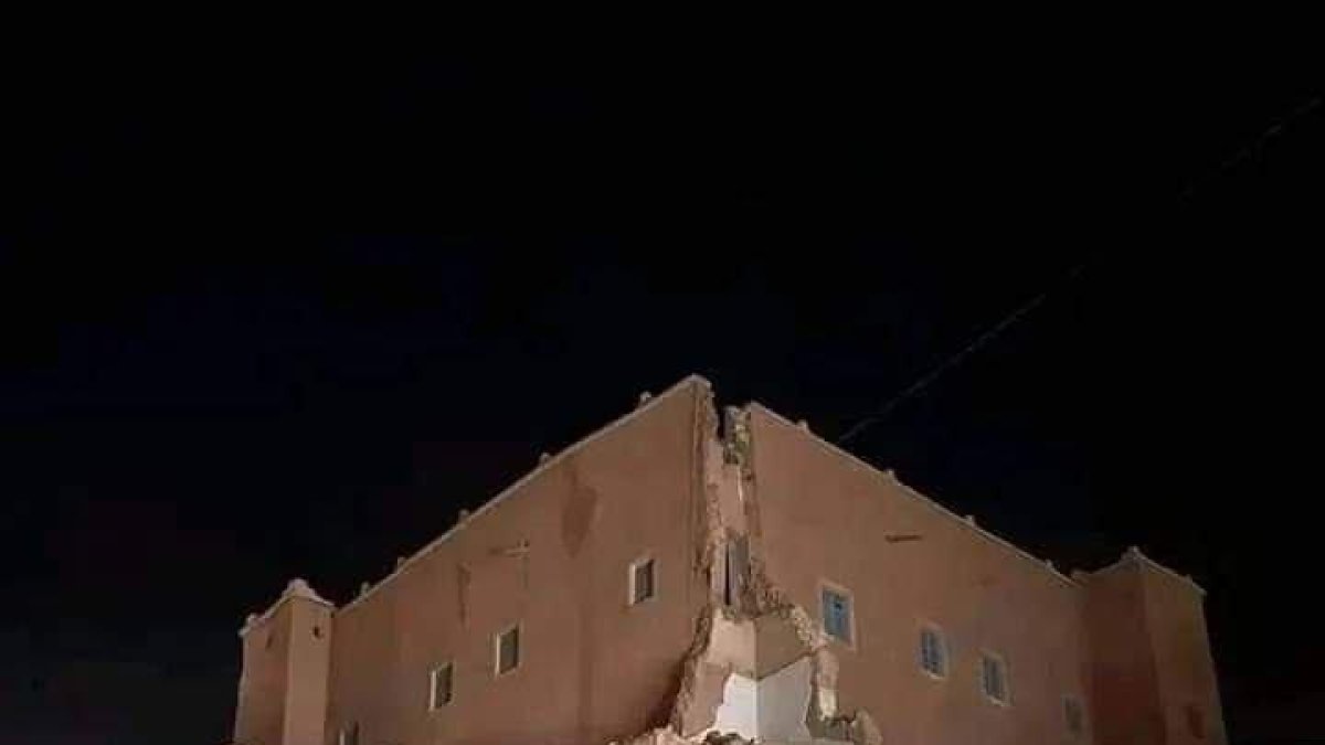 Edifici enderrocat a Marroc pel sisme d'aquesta nit