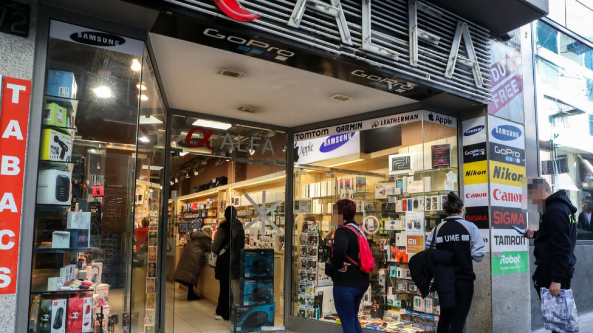 La vitrina de l'establiment.