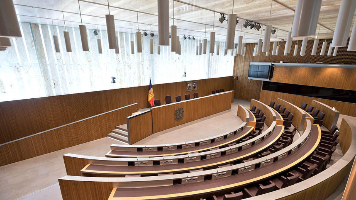Imatge de l'hemicicle del Consell General.